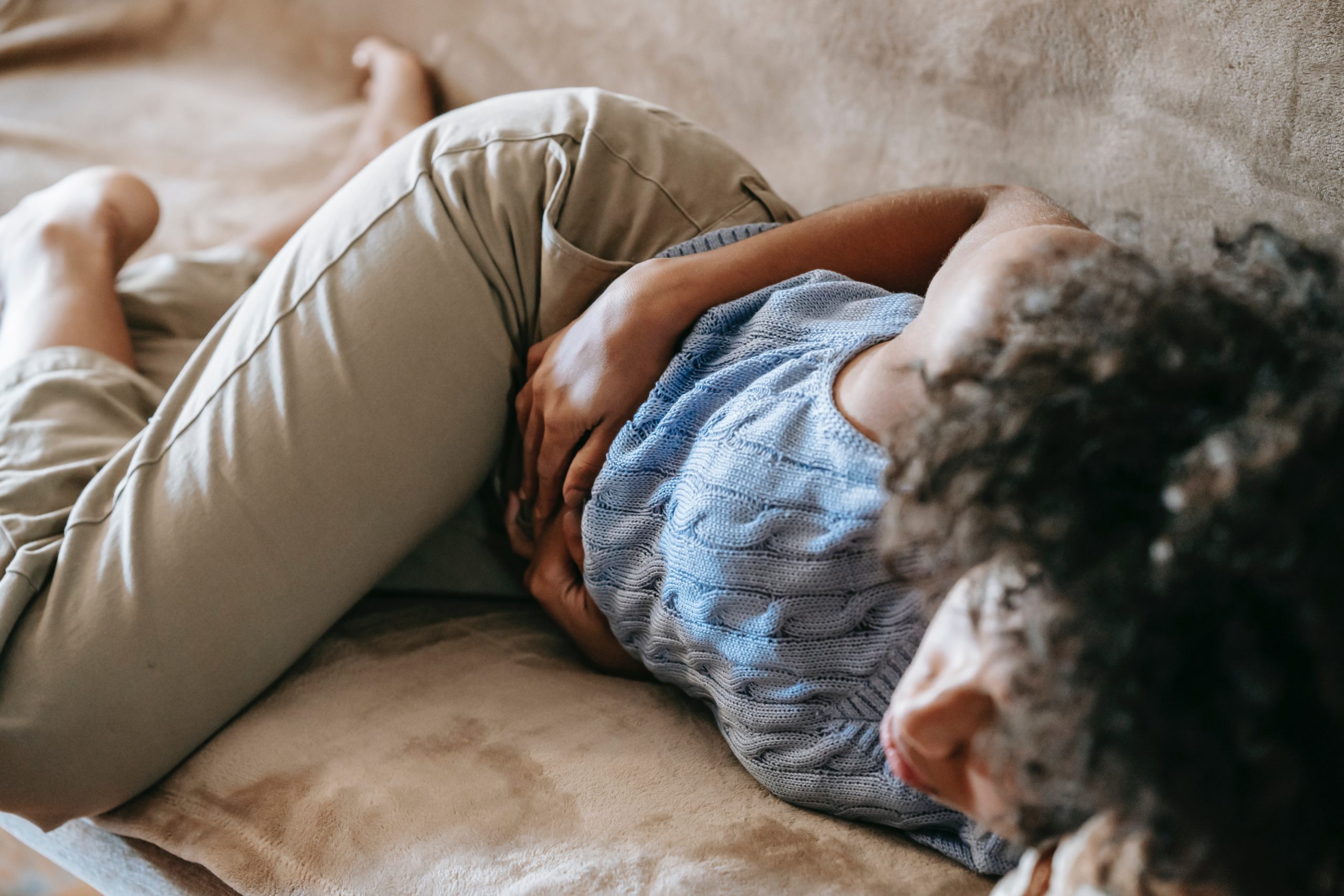 Photo by Sora Shimazaki: https://www.pexels.com/photo/woman-suffering-from-a-stomach-pain-5938362/